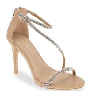 BCBG Generation Size 10 Jemmy Heel‎ Sandals Crystal Rhinestone Strappy Womens